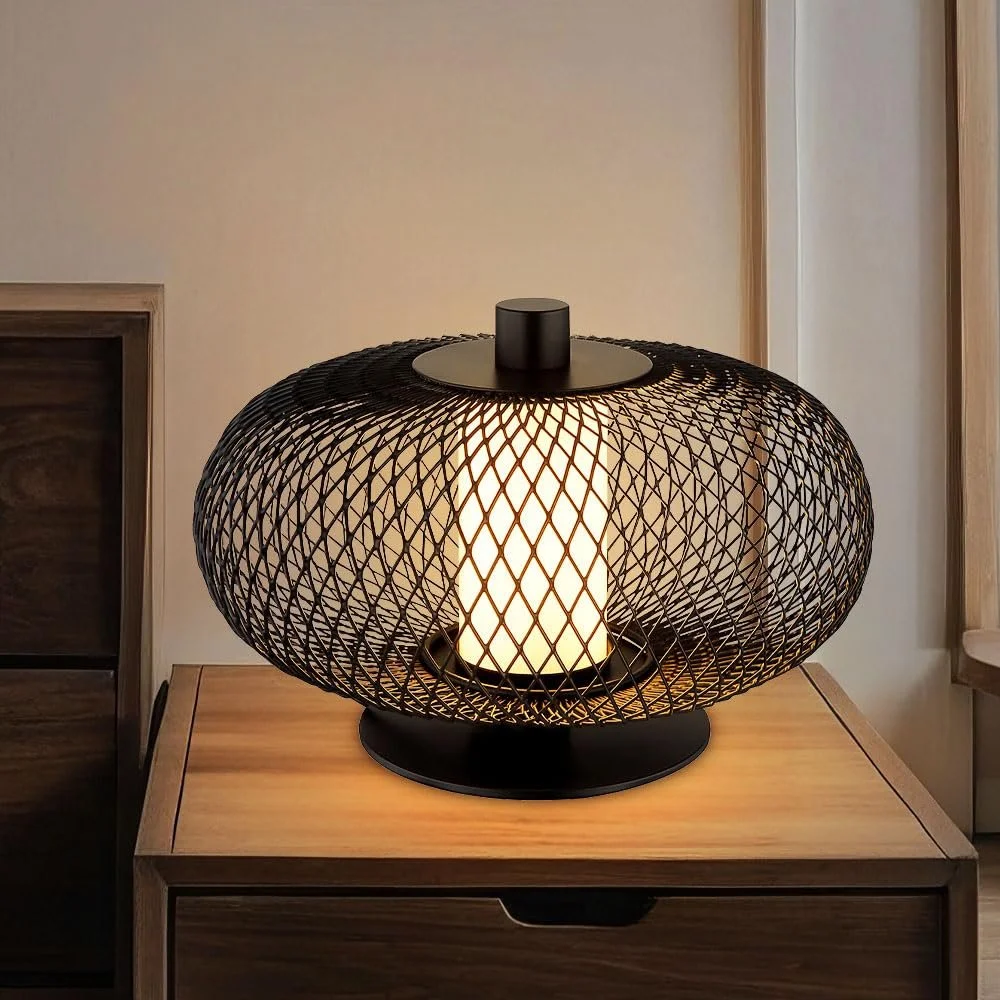 Настільна лампа Nowa LED металева сітка 5W 2700K 22 см Чорна, фото №3