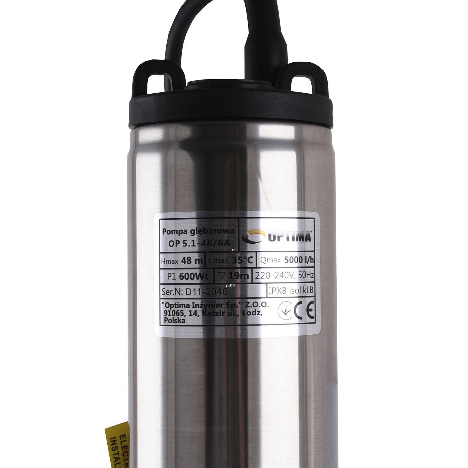 Насос колодязний OPTIMA OP 5,1 - 48/6 AUTO 0,6 кВт, фото №5 Насос колодязний OPTIMA OP 5,1 - 48/6 AUTO 0,6 кВт, фото №5