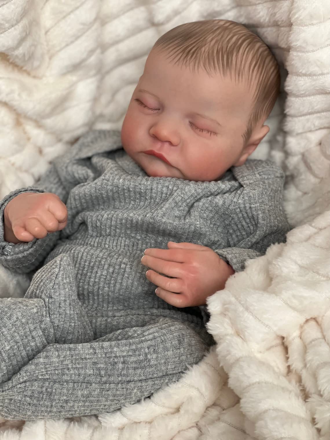 Кукла Anano Reborn Baby Full Silicone Lifelike Boy 50 см Full Body Silicone Vinyl, фото №4