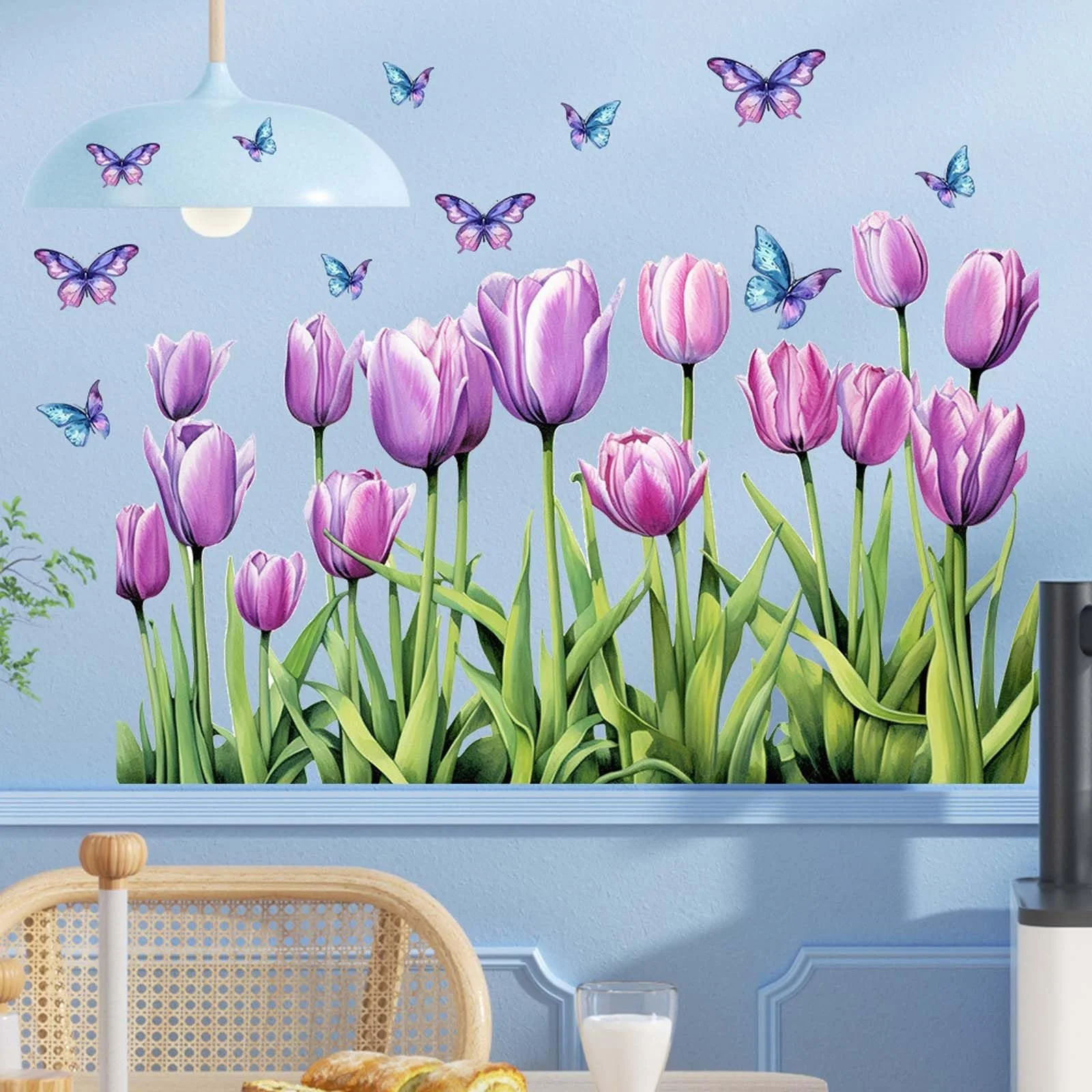 Наклейка на стену Tulip Butterfly 50 x 40 см Светло-фиолетовая, фото №4