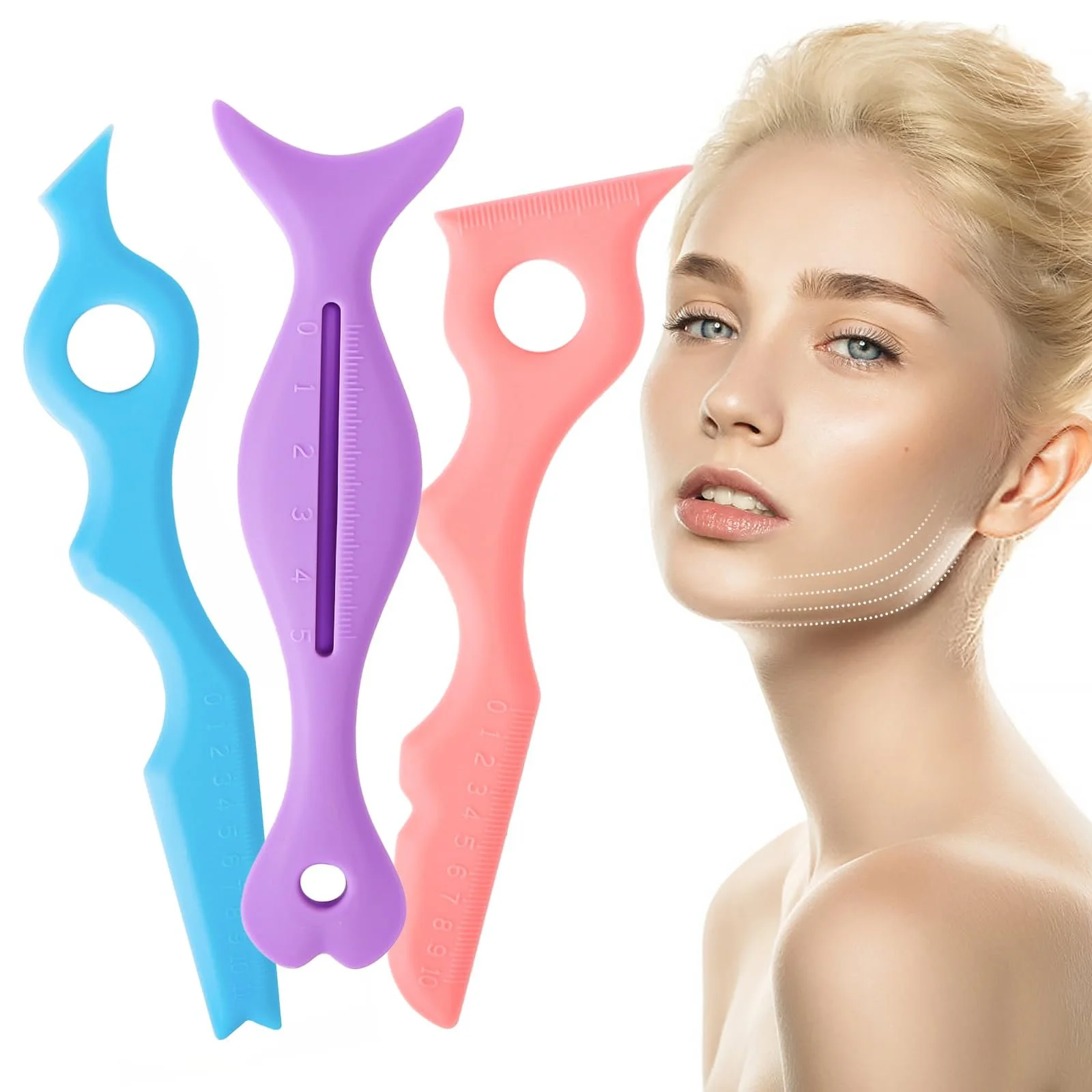 Трафареты для подводки силиконовые 3 шт., фото №1 Трафареты для подводки силиконовые 3 шт., фото №1