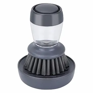 Щітка для миття посуду з дозатором миючого засобу та тримачем Nylon Bristles - Фото 1