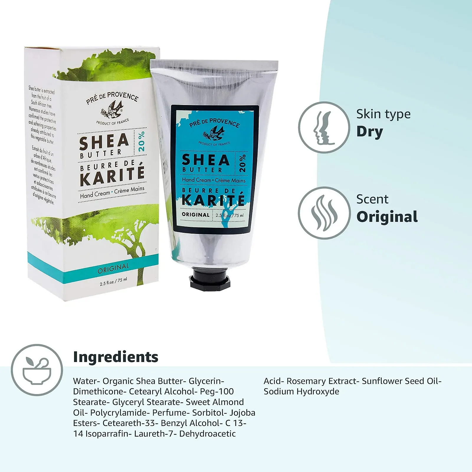 Крем для рук для сухої шкіри European Soaps LLC Pre de Provence 75 мл, фото №6 Крем для рук для сухої шкіри European Soaps LLC Pre de Provence 75 мл, фото №6