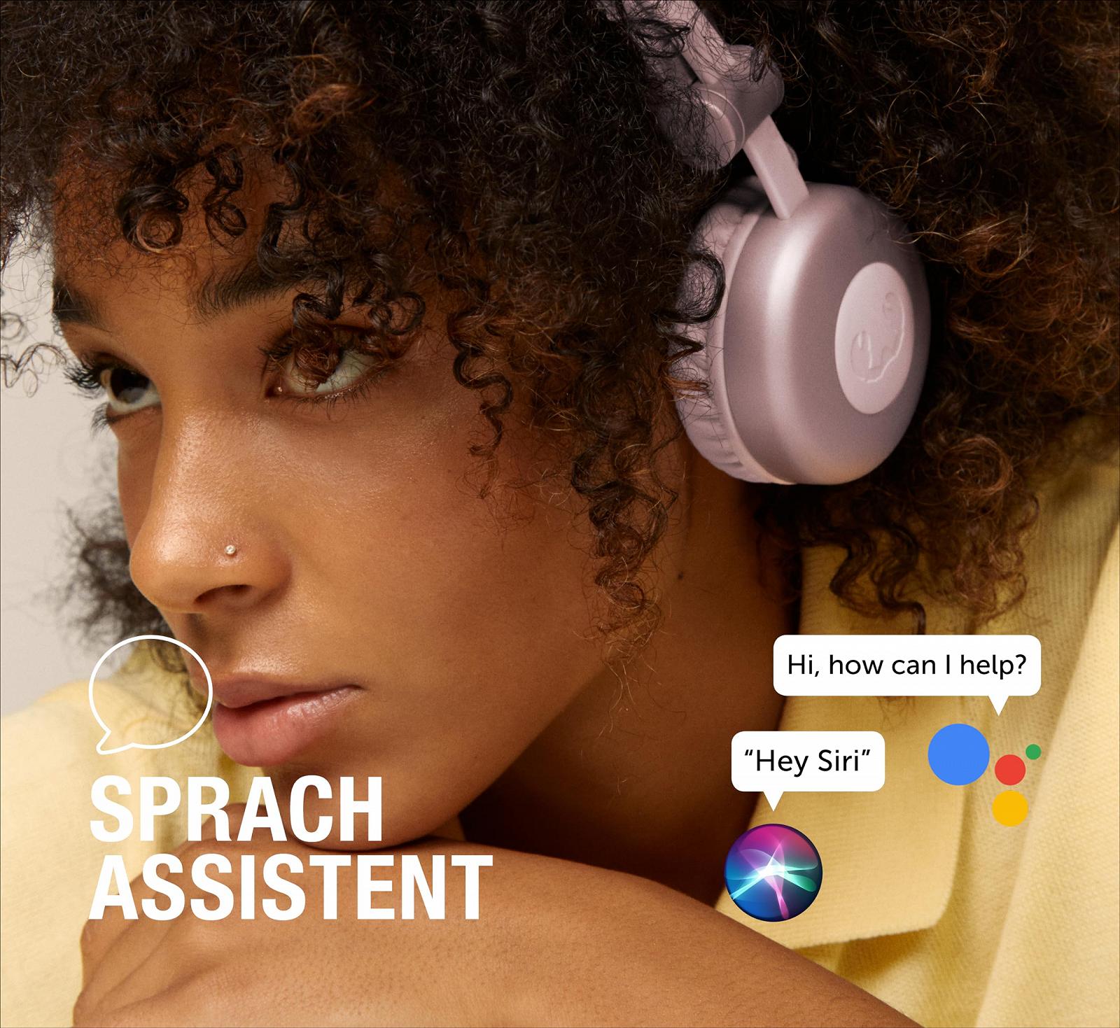 Навушники Fresh 'n Rebel Code Core Bluetooth On-Ear Бездротові 30 Годин Відтворення з Мікрофоном і Голосовим Асистентом, Регулюванням Гучності і Кнопками Відтворення/Пауза, Складні (Smokey Pink), фото №5