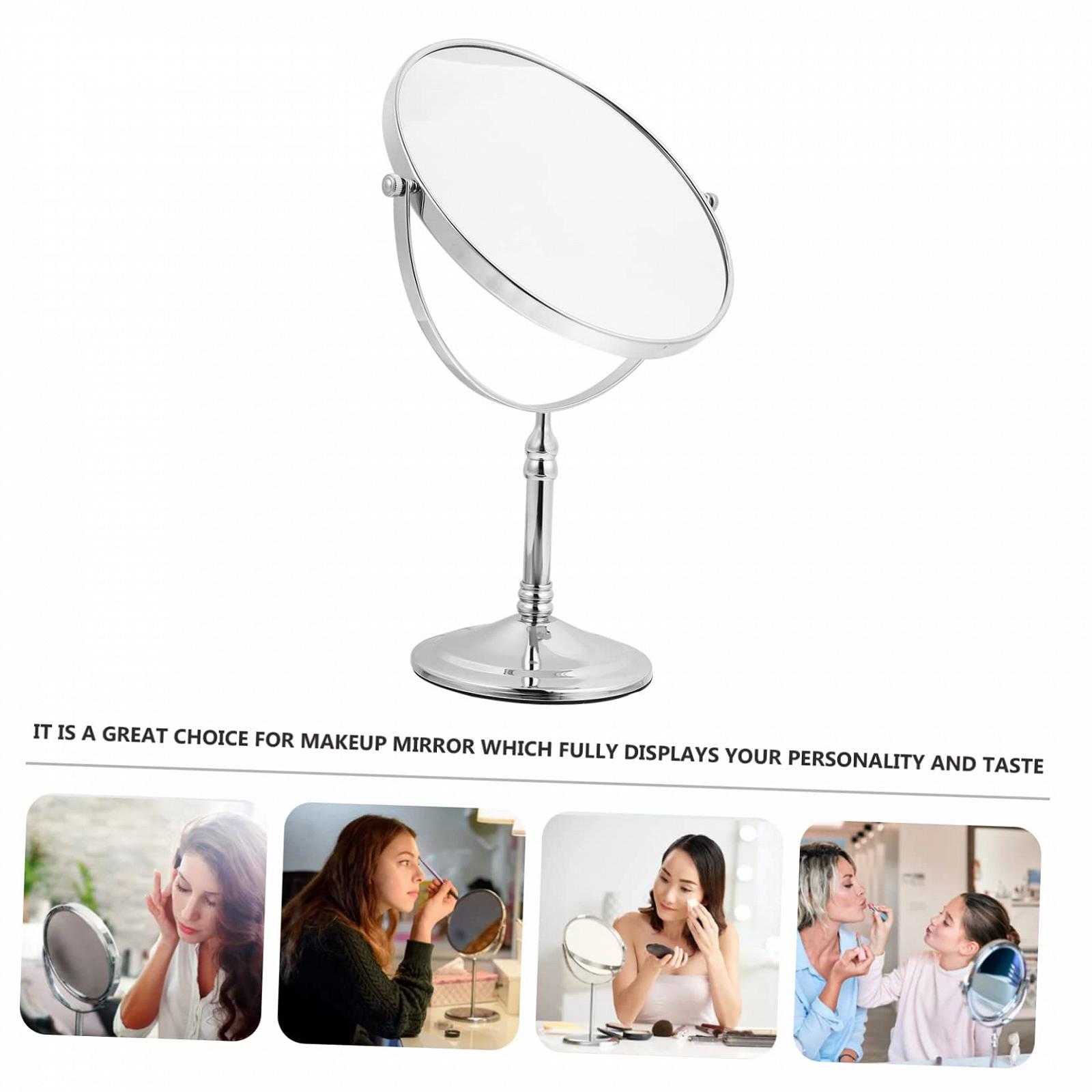 Зеркало Angoily Двухстороннее Косметическое Двухстороннее с линзами с подсветкой Металлическое Черное Портативное Поворотное, фото №7 Зеркало Angoily Двухстороннее Косметическое Двухстороннее с линзами с подсветкой Металлическое Черное Портативное Поворотное, фото №7