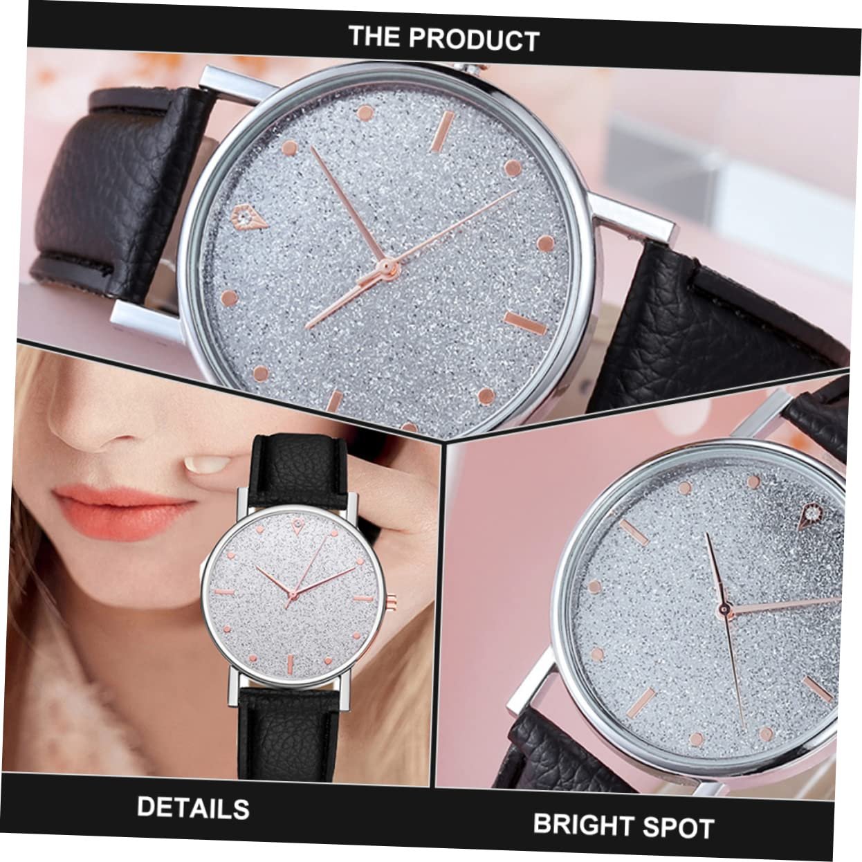 Годинник з регульованим ремінцем LIFKOME Жіночий, чорний, фото №4