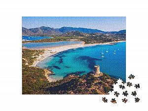 Пазл puzzleYOU Puzzle Collection Sardinia "Башня Торре-ди-Порто-Джунко и пляж Симиус, Сардиния, Италия" 500 элементов synthetic.ua - Фото 1