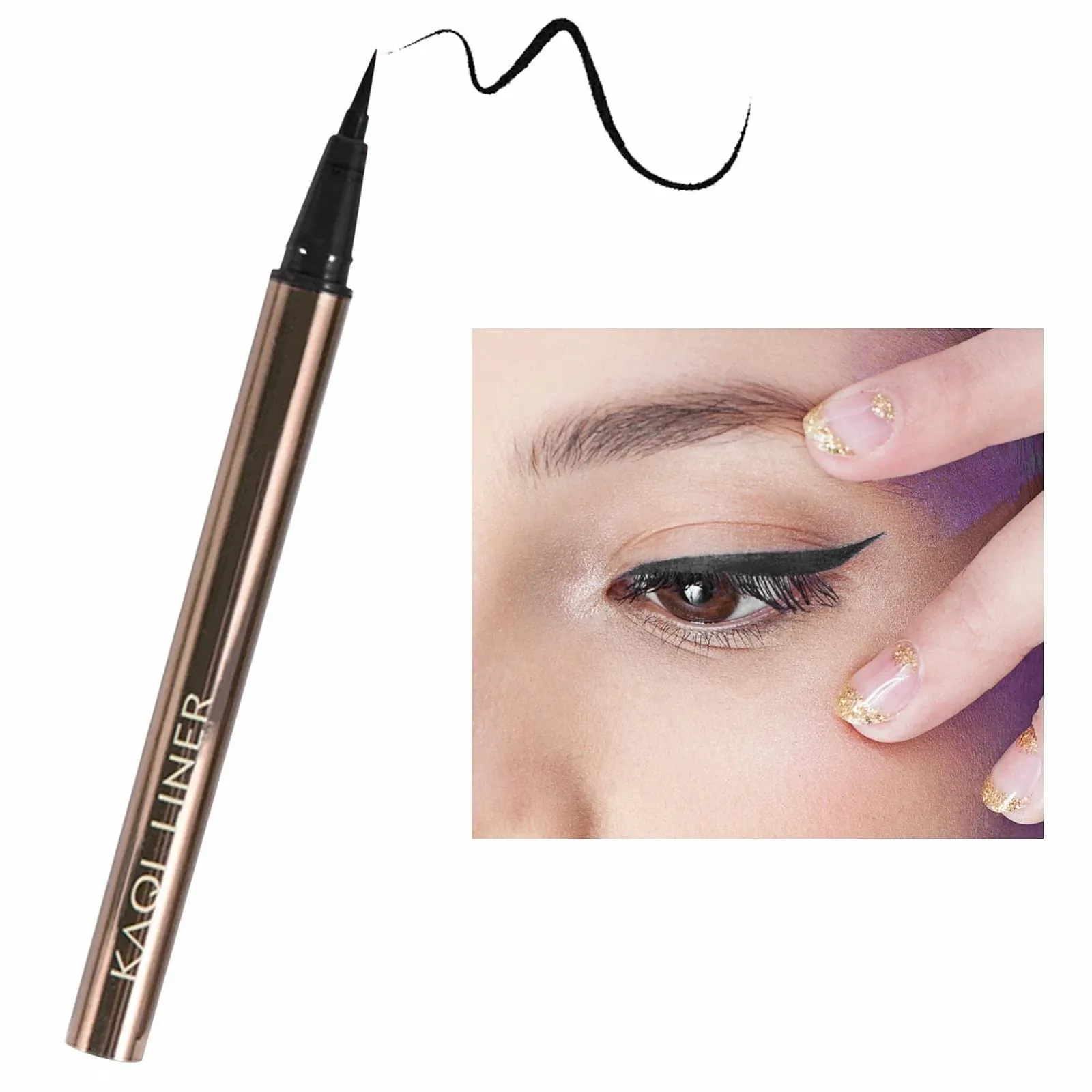 Підводка для очей Рідка Dobooo Чорний/Синій/Фіолетовий, фото №1