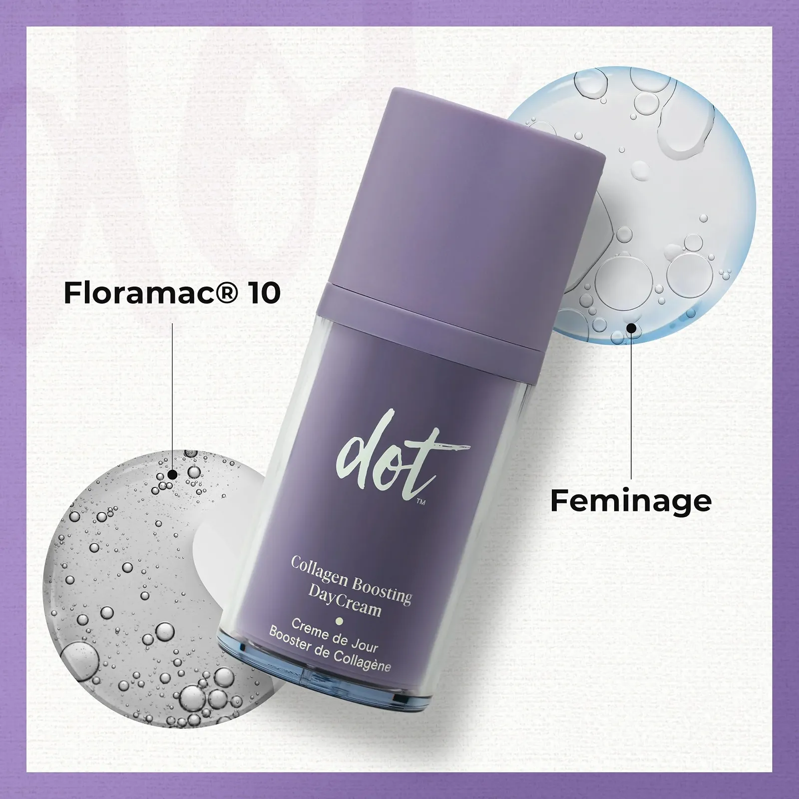 Денний крем dot Collagen Boosting з Feminage зволожувальний проти зморшок дорожній формат 1.7 унції, фото №2