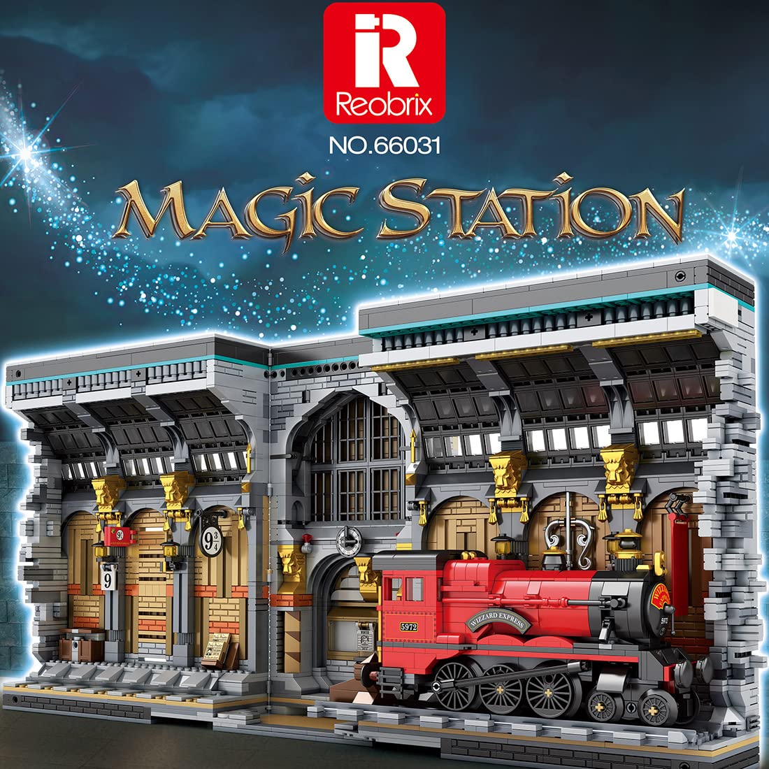 Конструктор Reobrix 66031 Вокзал MOC Большой Магический Мир 3061 часть, фото №2