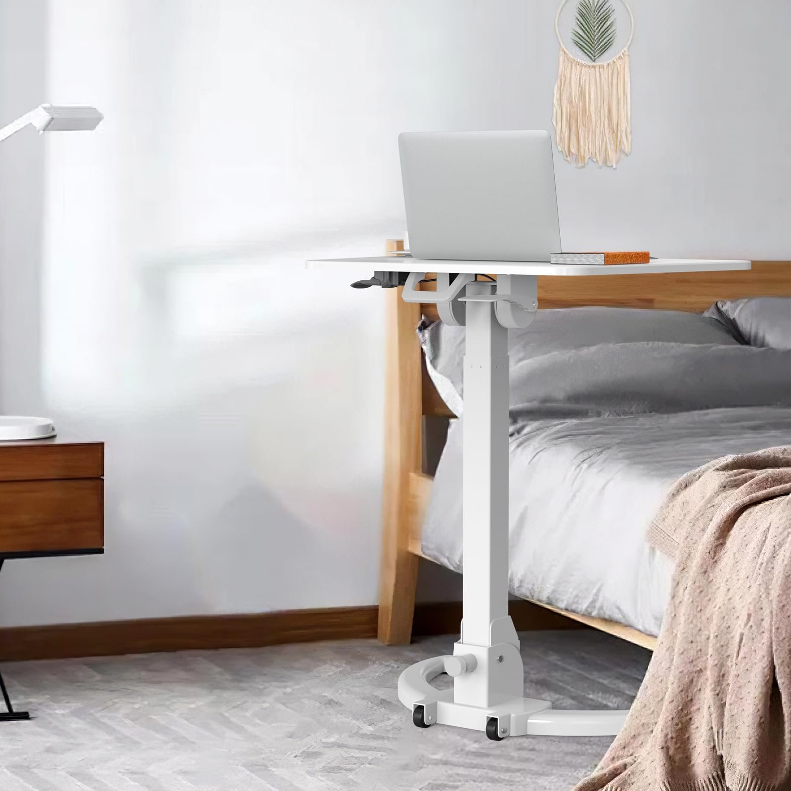 Столик для ноутбука Мобільний столик SVITA WONJU Підставка Складаний регульований по висоті Білий, фото №4