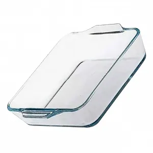 Форма для запекания жаростойкая овальная стеклянная с двойными ручками - Фото 1