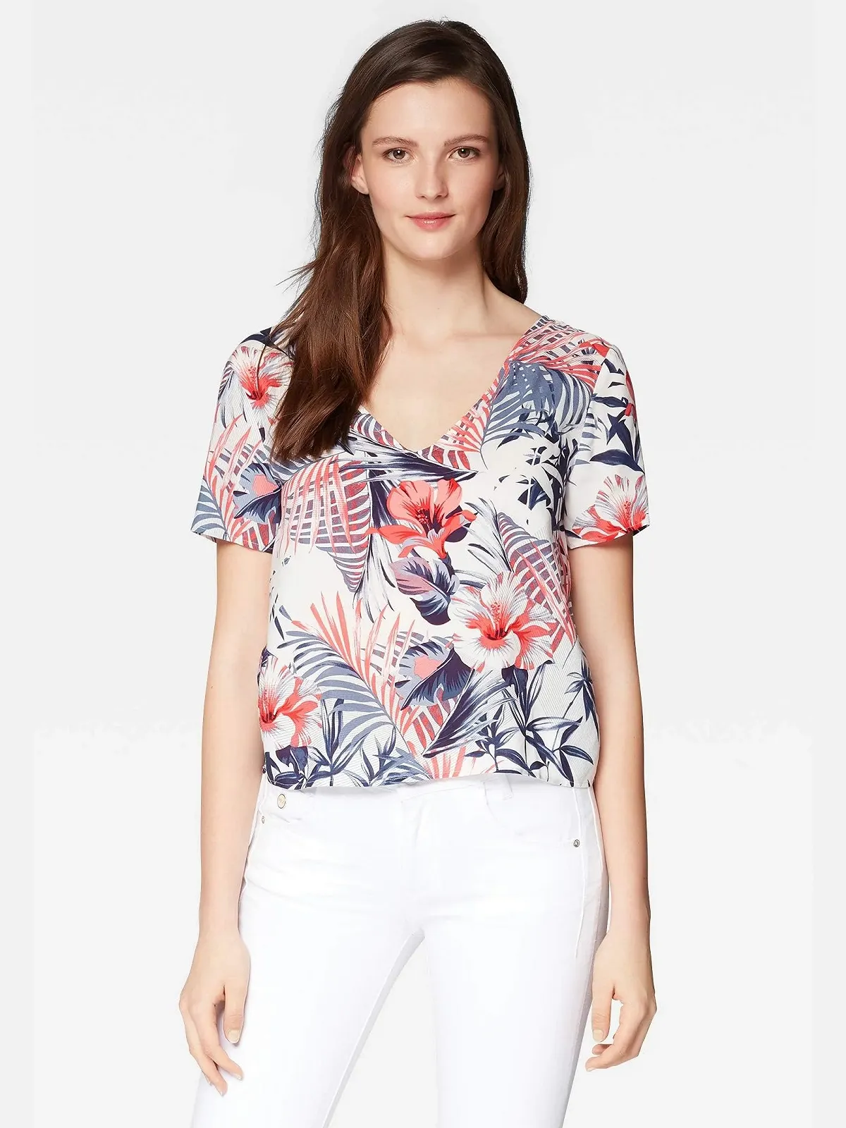 Женская блузка MAVI SHORT SLEEVE BLOUSE Hibiscus Printed - XS, фото №1