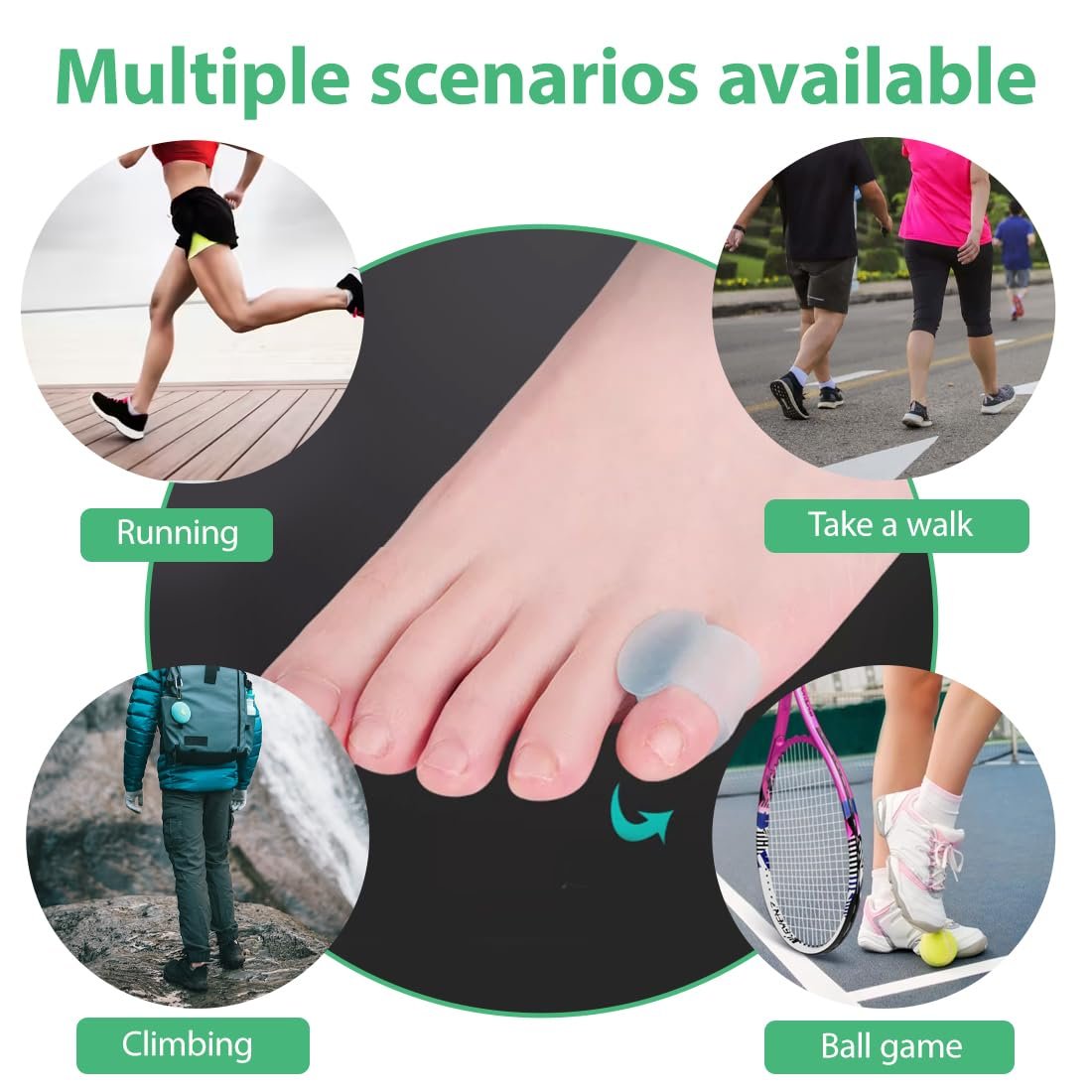 Роздільник для пальців ніг (12 шт. в упаковці) для малого пальця ноги, фото №6