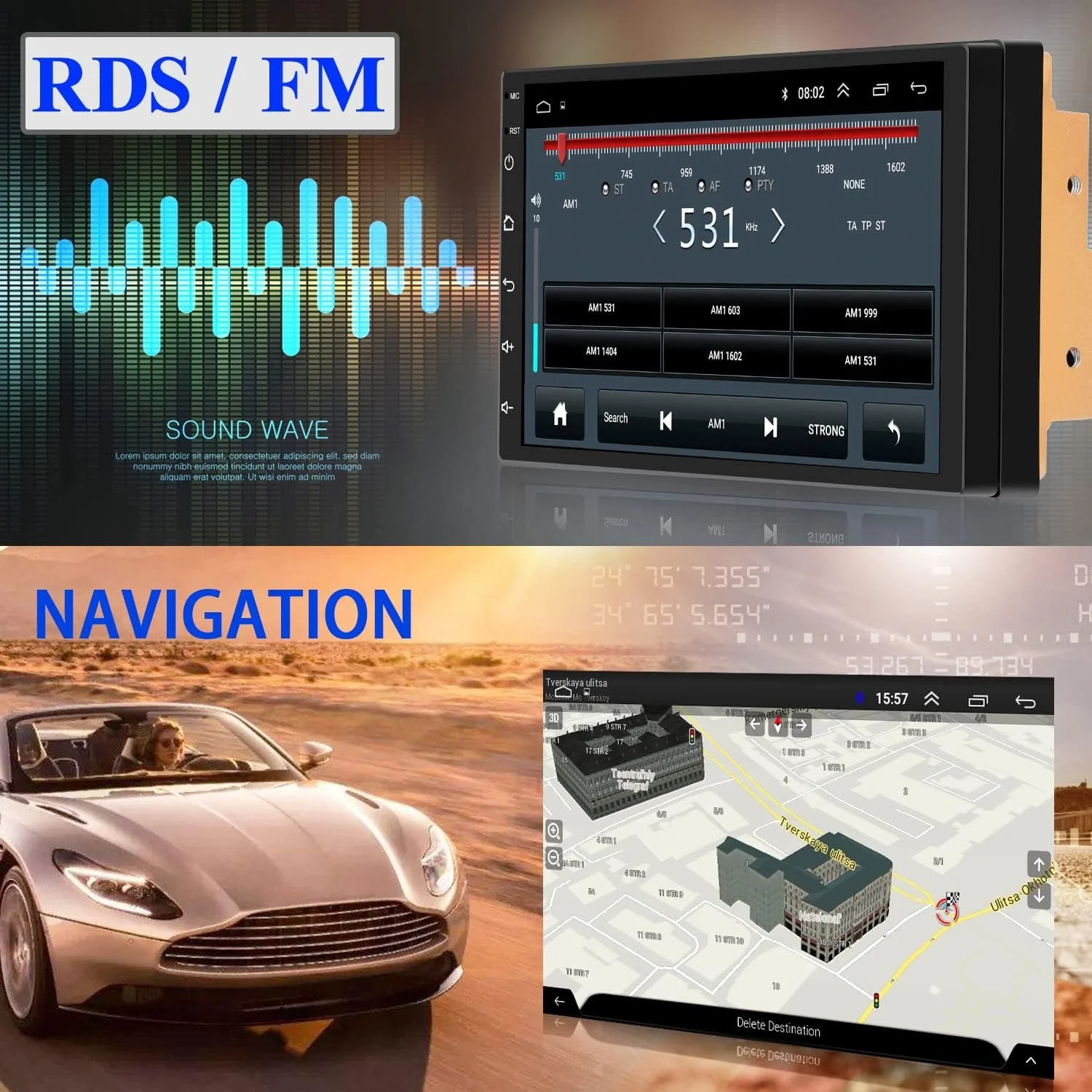 Автомагнітола ANKEWAY AW1003 / 7" / Сенсорна / 2/16Гб / Android 9.1 / Wi-Fi / GPS / Bluetooth / USB / 2DIN, фото №4 Автомагнітола ANKEWAY AW1003 / 7" / Сенсорна / 2/16Гб / Android 9.1 / Wi-Fi / GPS / Bluetooth / USB / 2DIN, фото №4