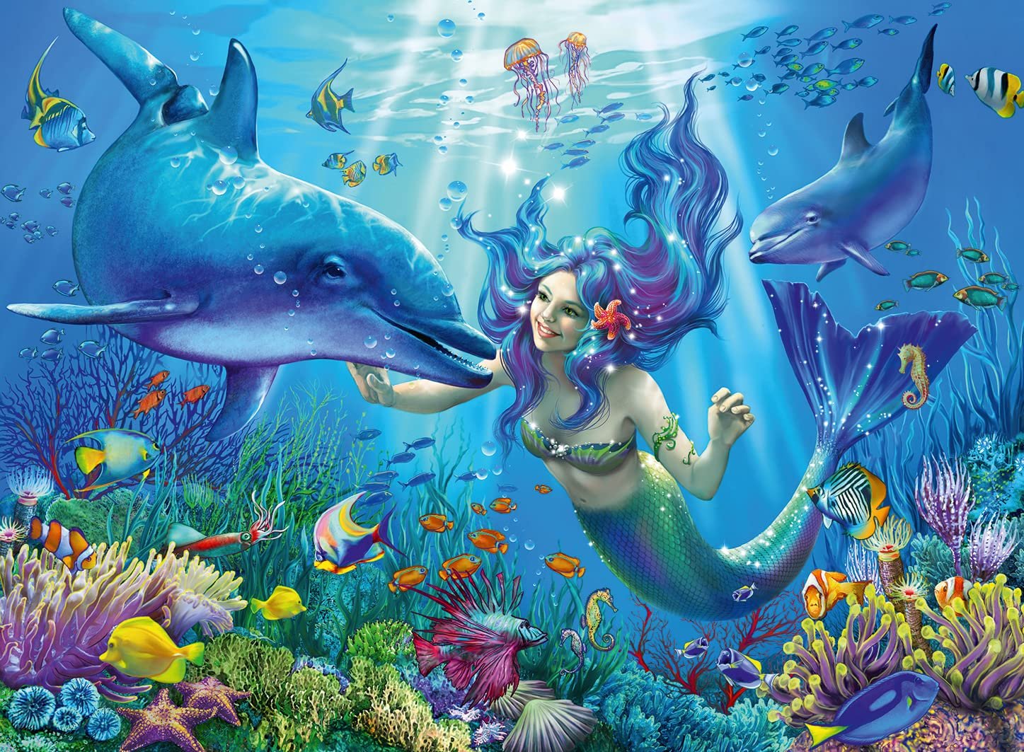 Пазл Ravensburger Детский Underwater adventure 200 деталей XXL Светящийся в темноте, фото №2