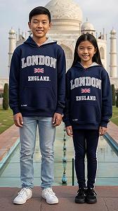 Дитяче худі London England LE129K Колір synthetic.ua - Фото 1