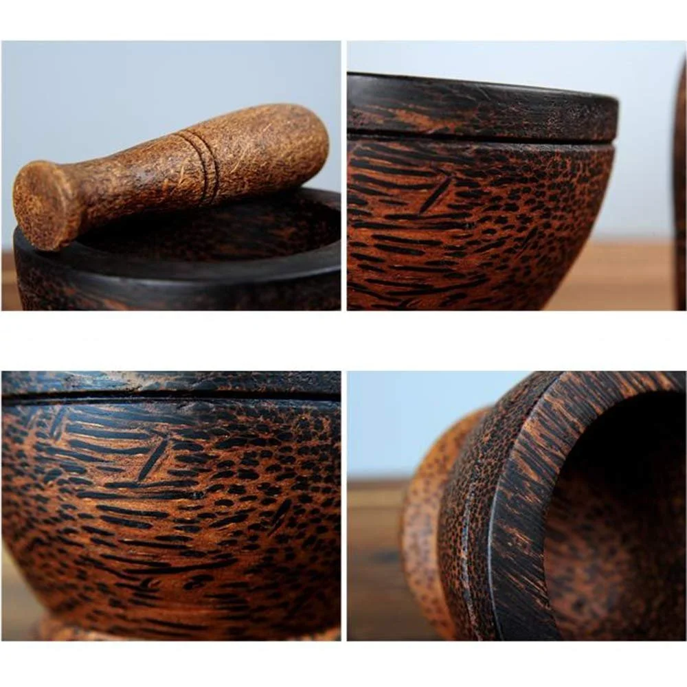 Дерев'яний Млинок для спецій та перцю з товкачиком, фото №4