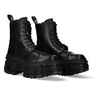 Купить Ботинки New Rock M.WALL083C-S5 Унисекс Черные на молнии - Фото 1 Ботинки New Rock M.WALL083C-S5 Унисекс Черные на молнии - Фото 1