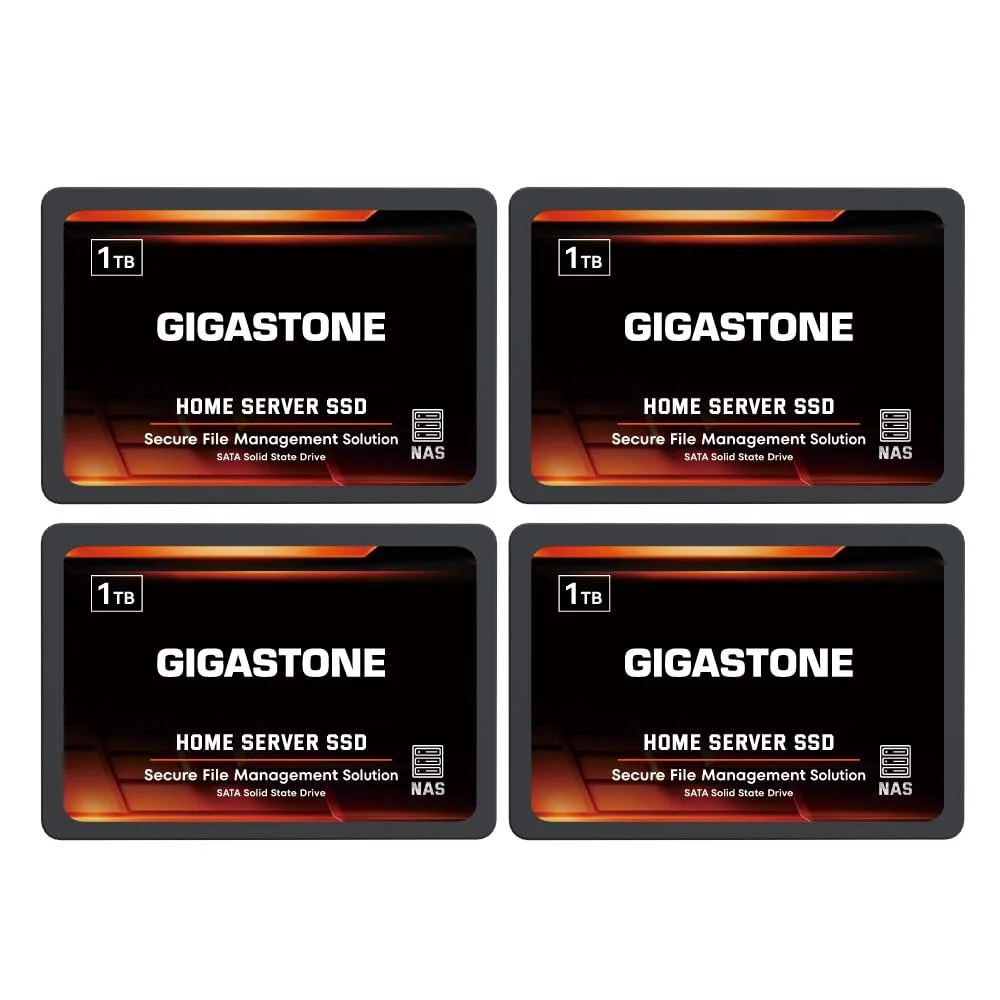 Внутрішній SSD Gigastone Home NAS 1TB 2.5" SATA III TLC 3D NAND (4 шт.), фото №1 Внутрішній SSD Gigastone Home NAS 1TB 2.5" SATA III TLC 3D NAND (4 шт.), фото №1