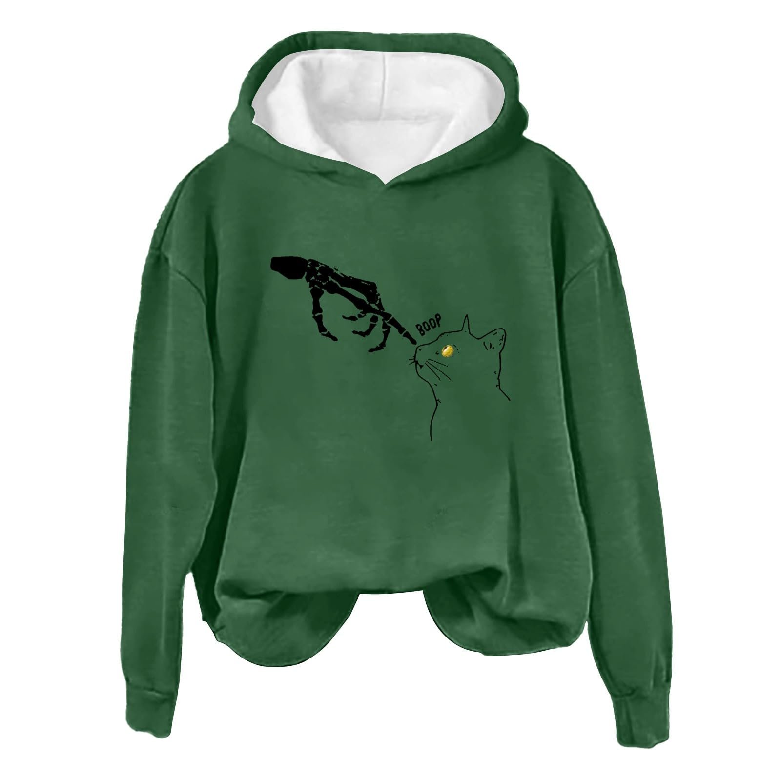 Женская толстовка Generisch Классическая с длинным рукавом, круглым вырезом, свободного кроя, в полоску, костюм на Хэллоуин, ведьма, с карманом, фото №2