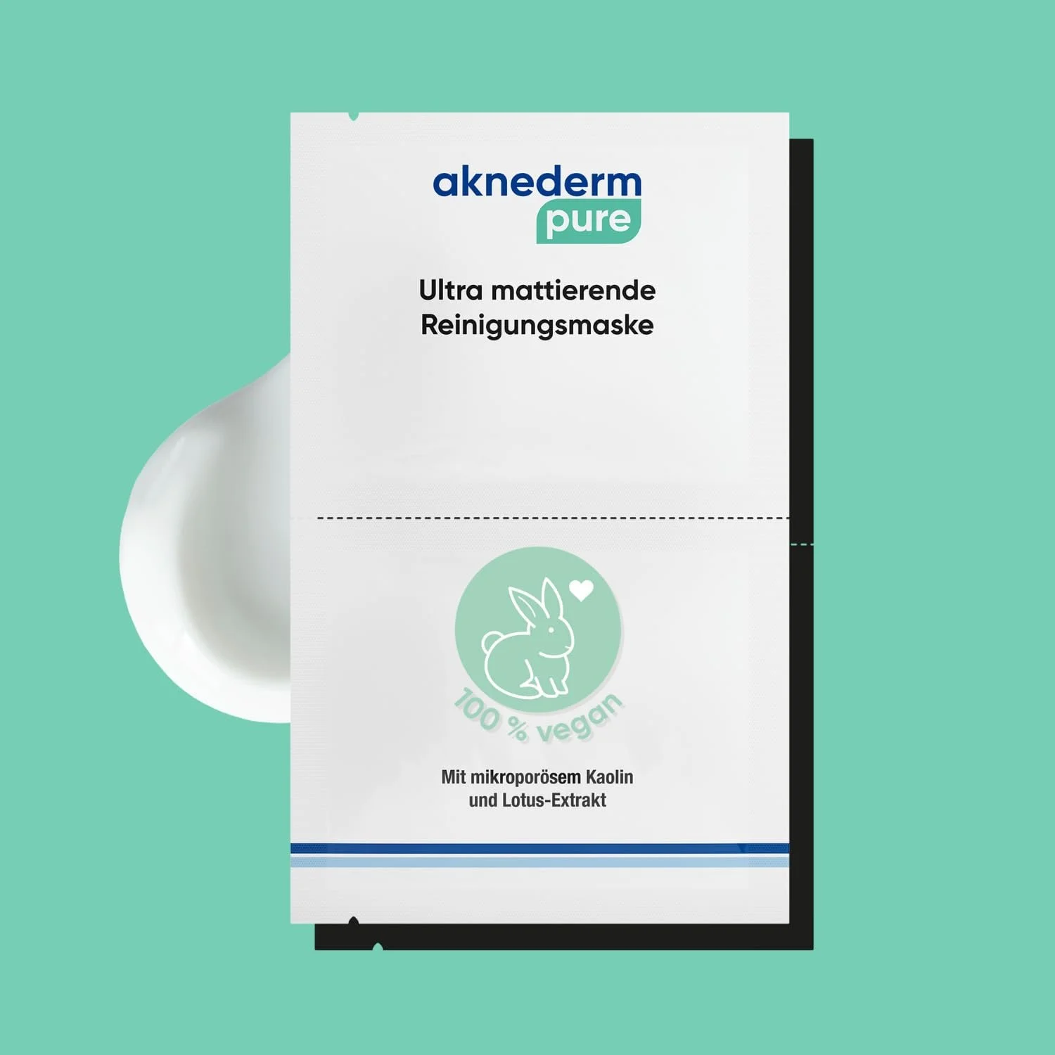 Маска для лица Aknederm Pure Очищающая 12 x 6 мл I С экстрактом лотоса I Матовая маска из фарфоровой глины удаляет кожный жир I Маска для лица против блеска для тщательной очистки, фото №1