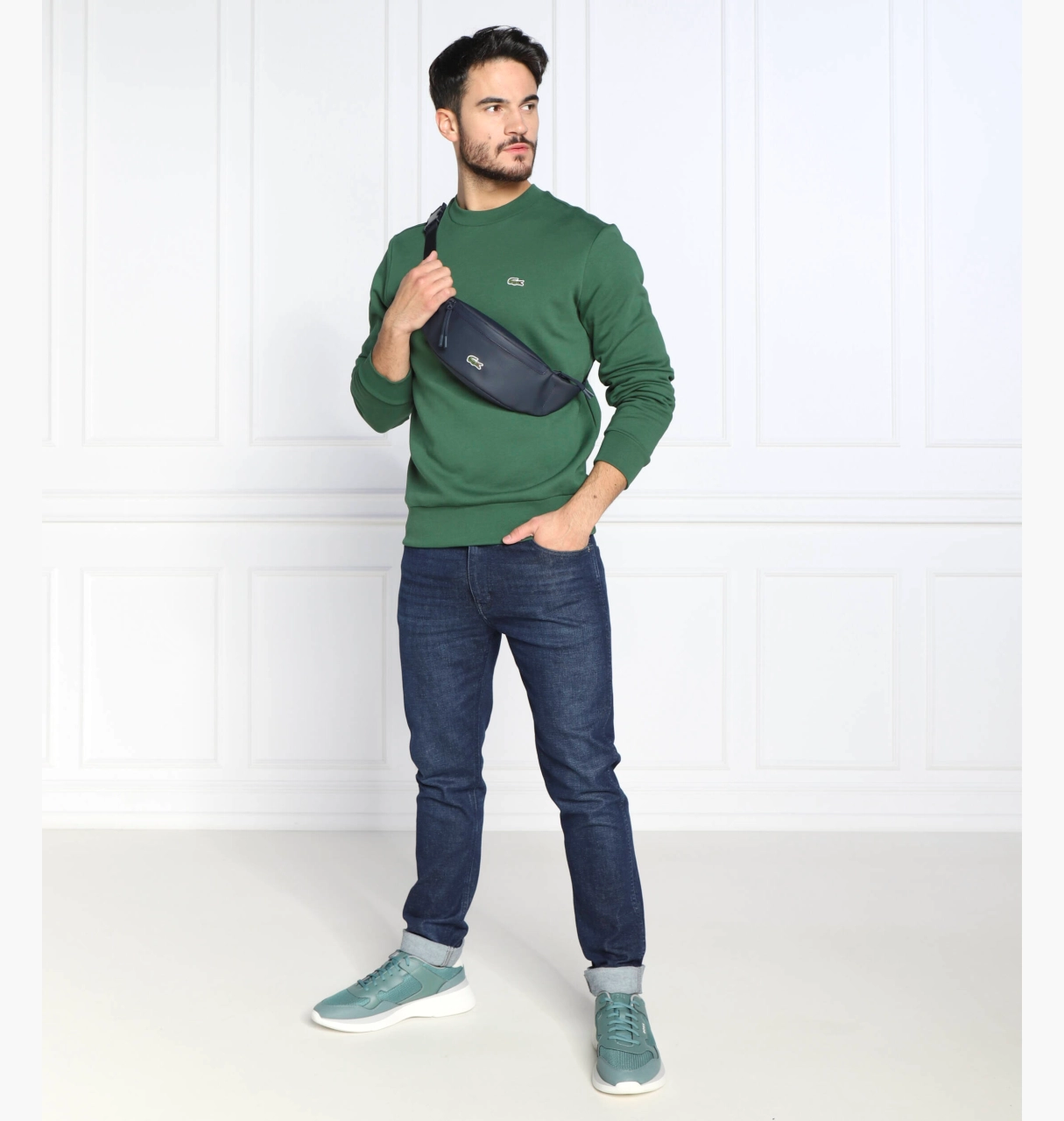 Джемпер Lacoste Logo Sweatshirt green S, фото №4