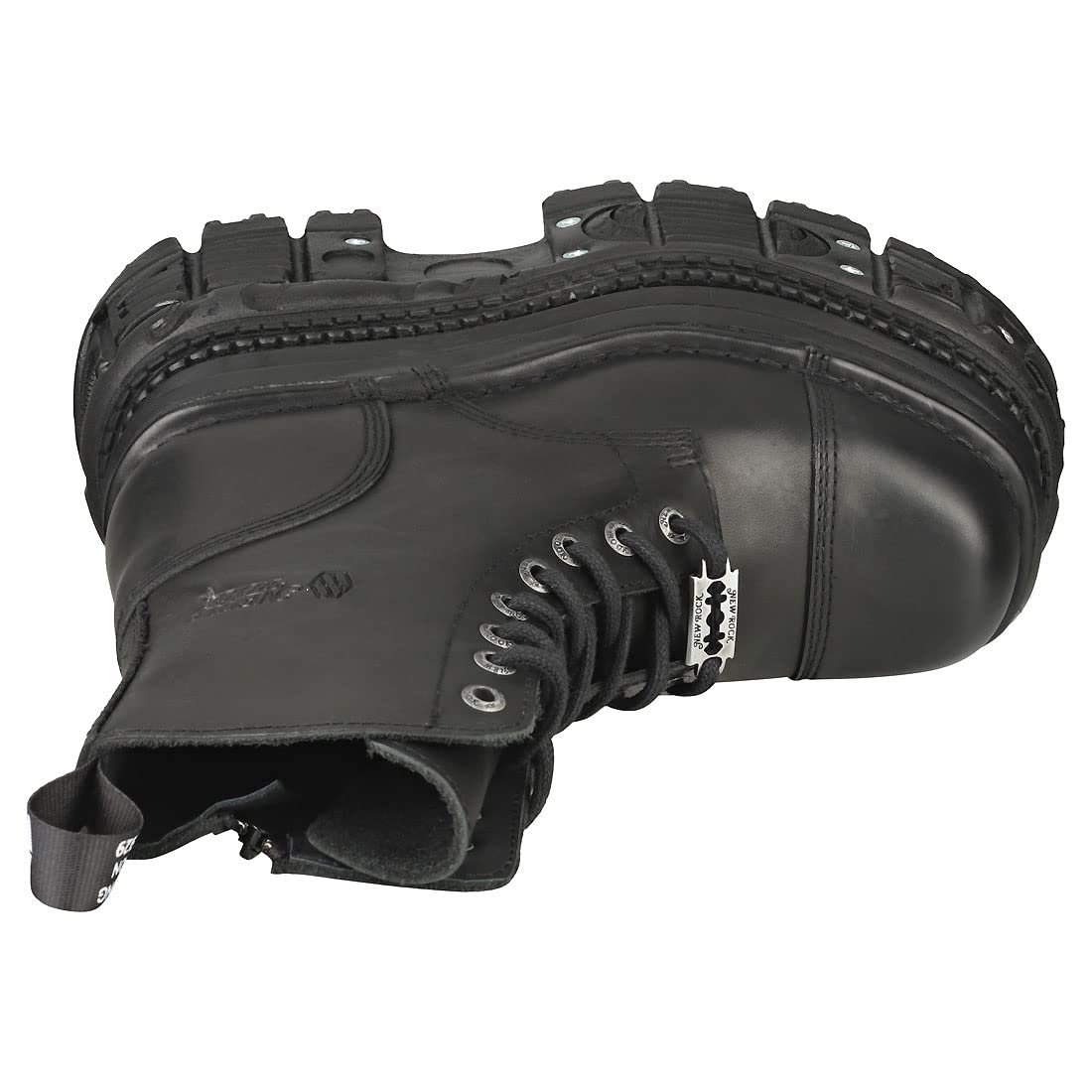 Черевики New Rock MILI083CCT-C4 Metallic Black Шкіряні Платформа Military, фото №8