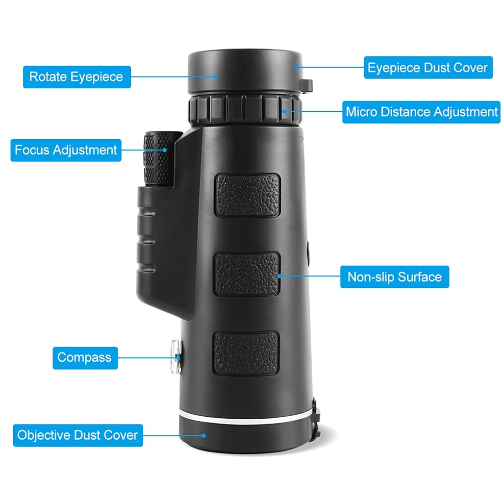 Монокуляр 40X60 High Performance Zoom Waterproof с держателем для смартфона и штативом, фото №5