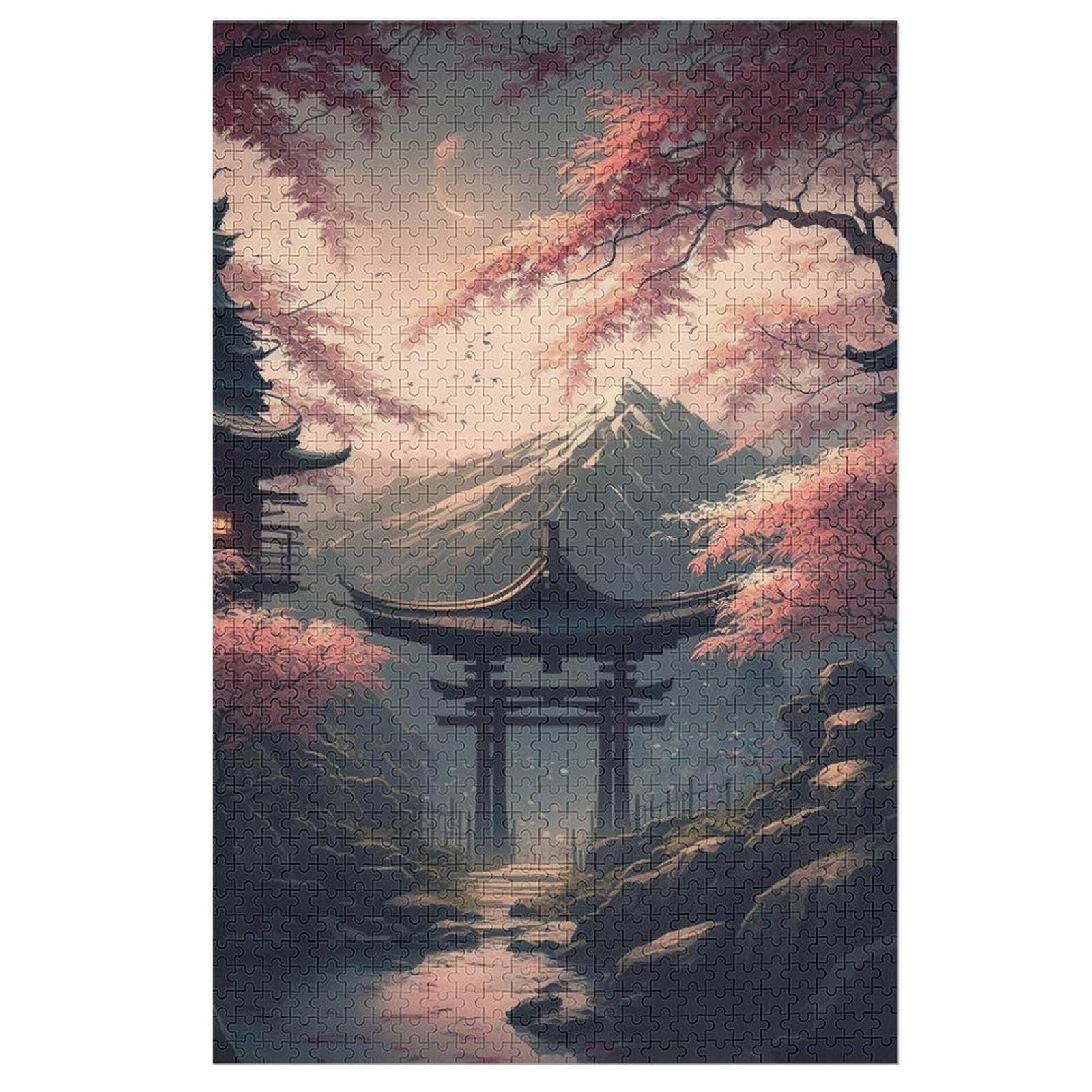 Деревянный пазл Japanese Art Cherry Tree 1000 деталей 78 x 53 см, фото №1