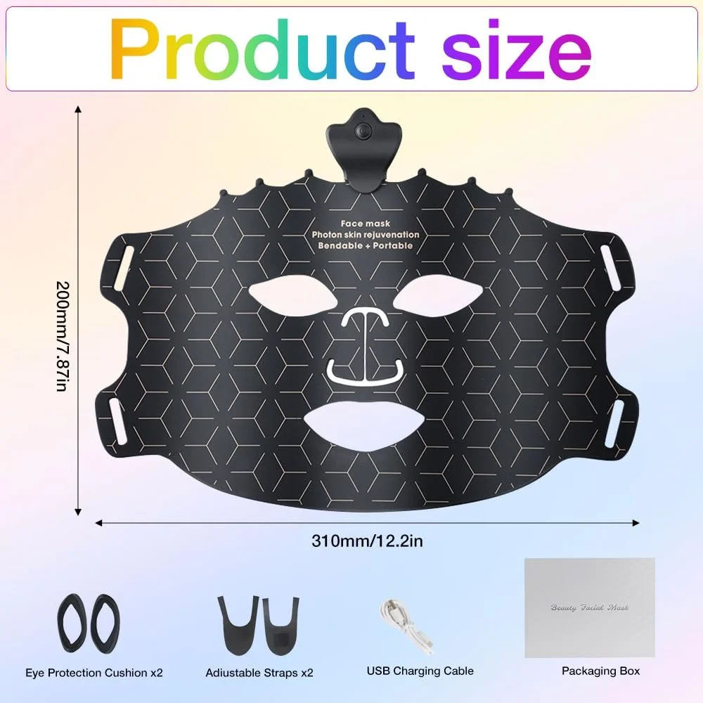 LED Маска для обличчя HIULLEN 7-кольорова світлотерапія, фото №6