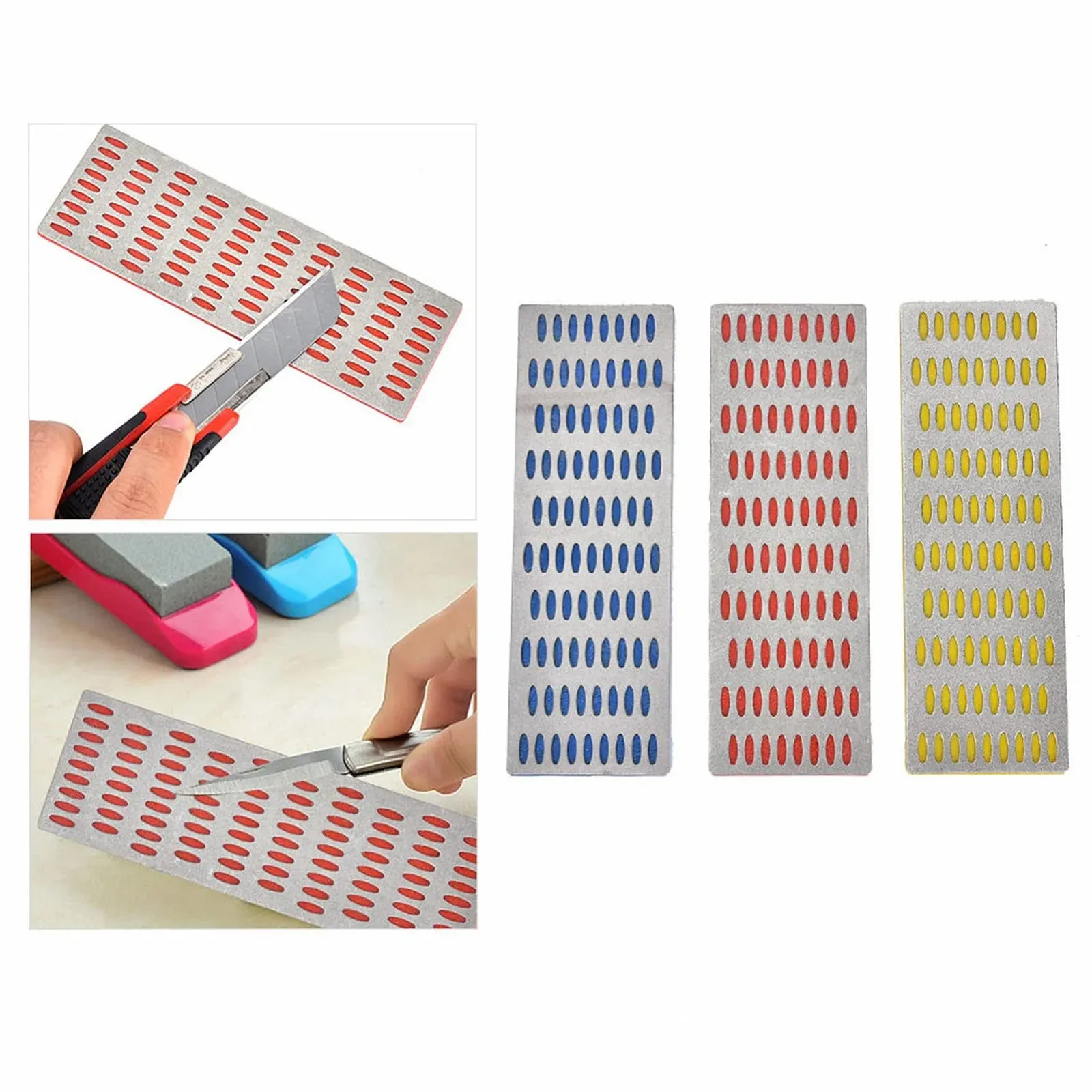 Алмазні точильні камені грубої середньої та тонкої зернистості для кухонних ножів, фото №5