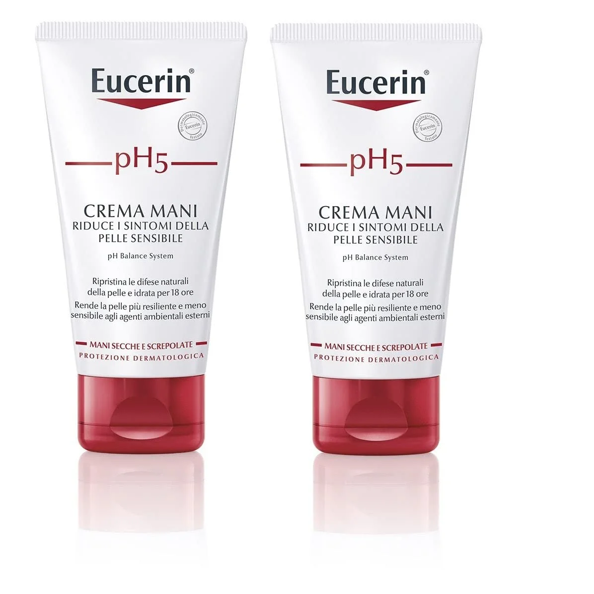Крем Eucerin pH5 Для чутливої шкіри рук, 2 x 75 мл, фото №1
