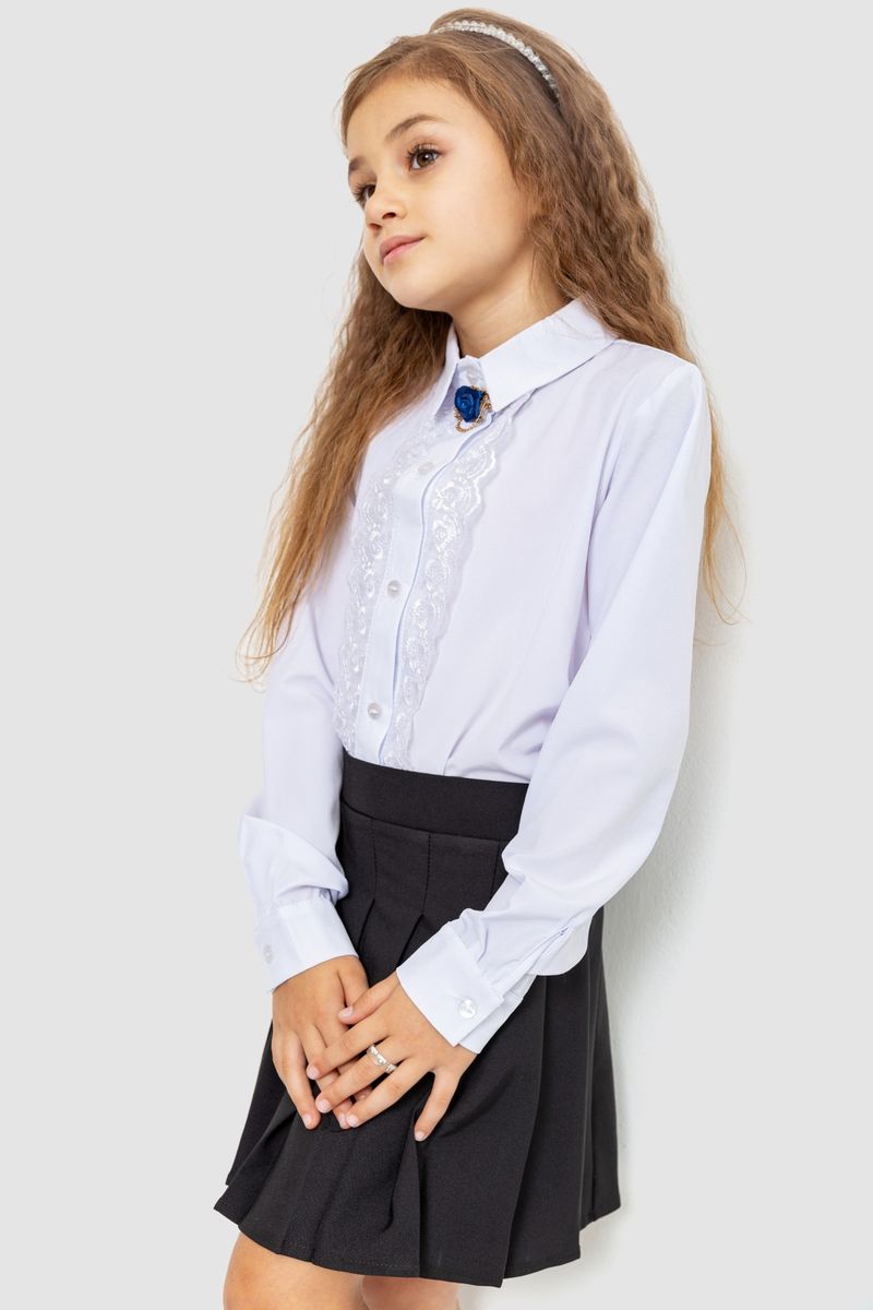 Блуза для дівчаток нарядова колір білий 172R201-2, фото №4