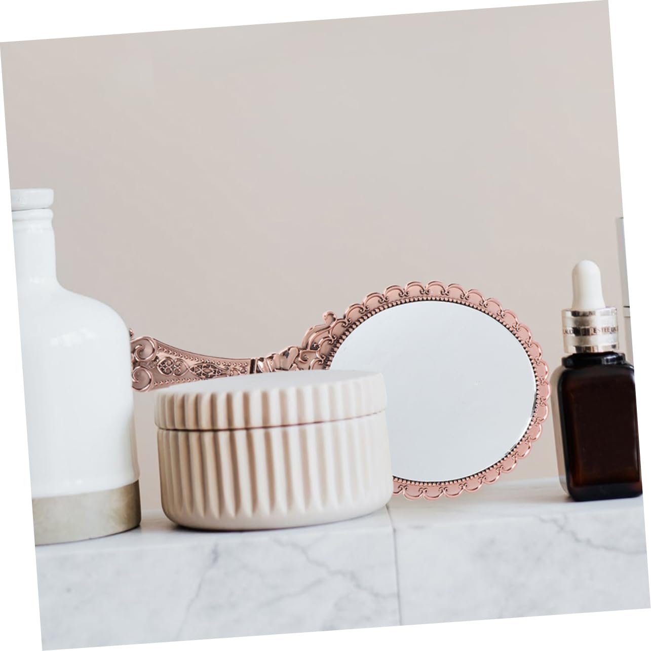 Зеркало Angoily Retro Handheld Косметическое для путешествий, фото №5