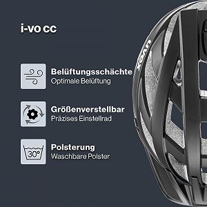 Шлем Uvex i-vo cc, универсальный, с возможностью регулировки размера, расширяемый с помощью LED-подсветки synthetic.ua - Фото 1