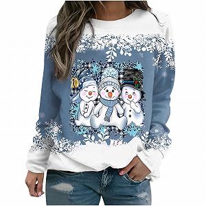 Різдвяний светр Жіночий Графічний світшот Повсякденний - Фото 1