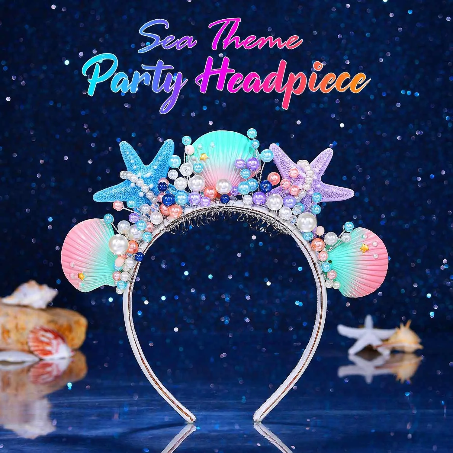 Обруч для волосся з морською зіркою, фото №2