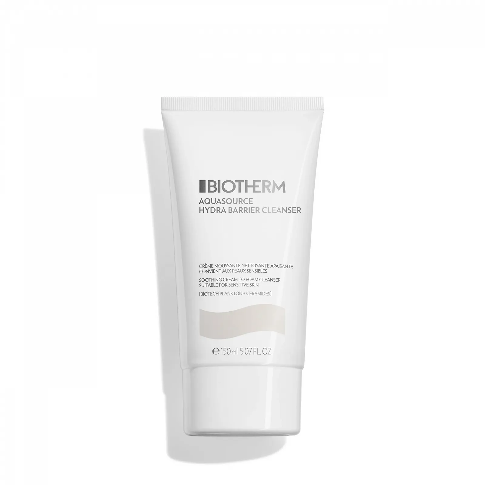 Очищуючий засіб BIOTHERM Aquasource Hydra Barrier, крем-пінка для вмивання для жінок, з біотехнологічним планктоном, органічними керамідами та вітаміном, фото №1