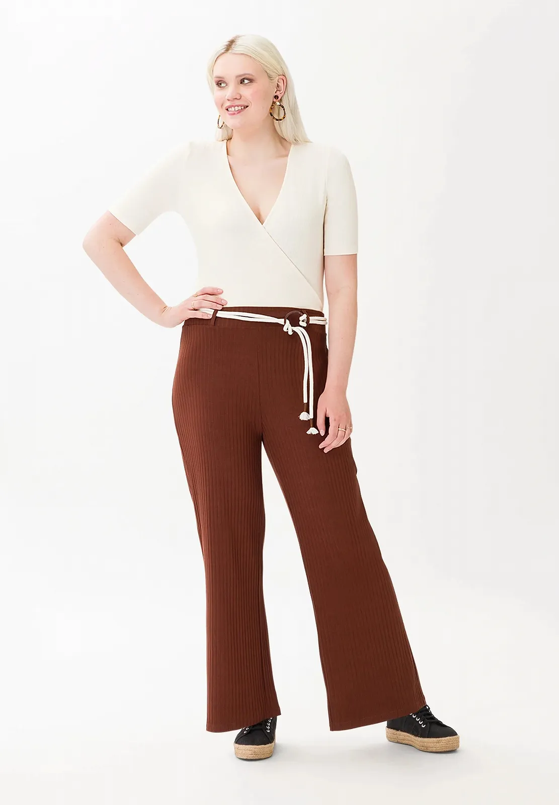 Женские брюки Les Lunes The Lauren Pants Dark Chocolate - L, фото №1