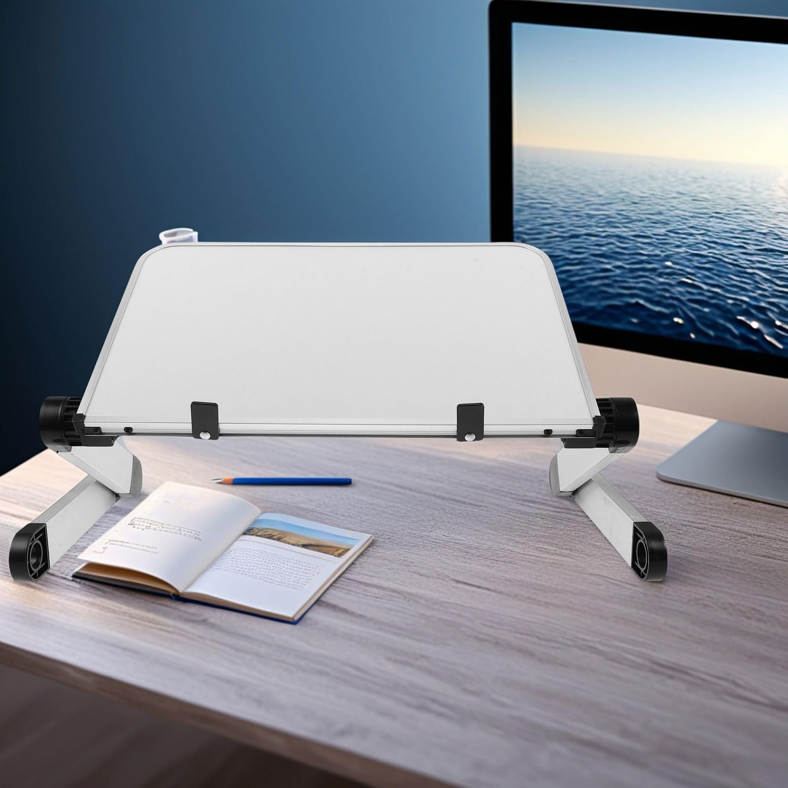 Підставка для ноутбука Регульована Складана для столу та дивана з покращеним охолодженням Сумісна з ноутбуками та планшетами Ергономічна, фото №7