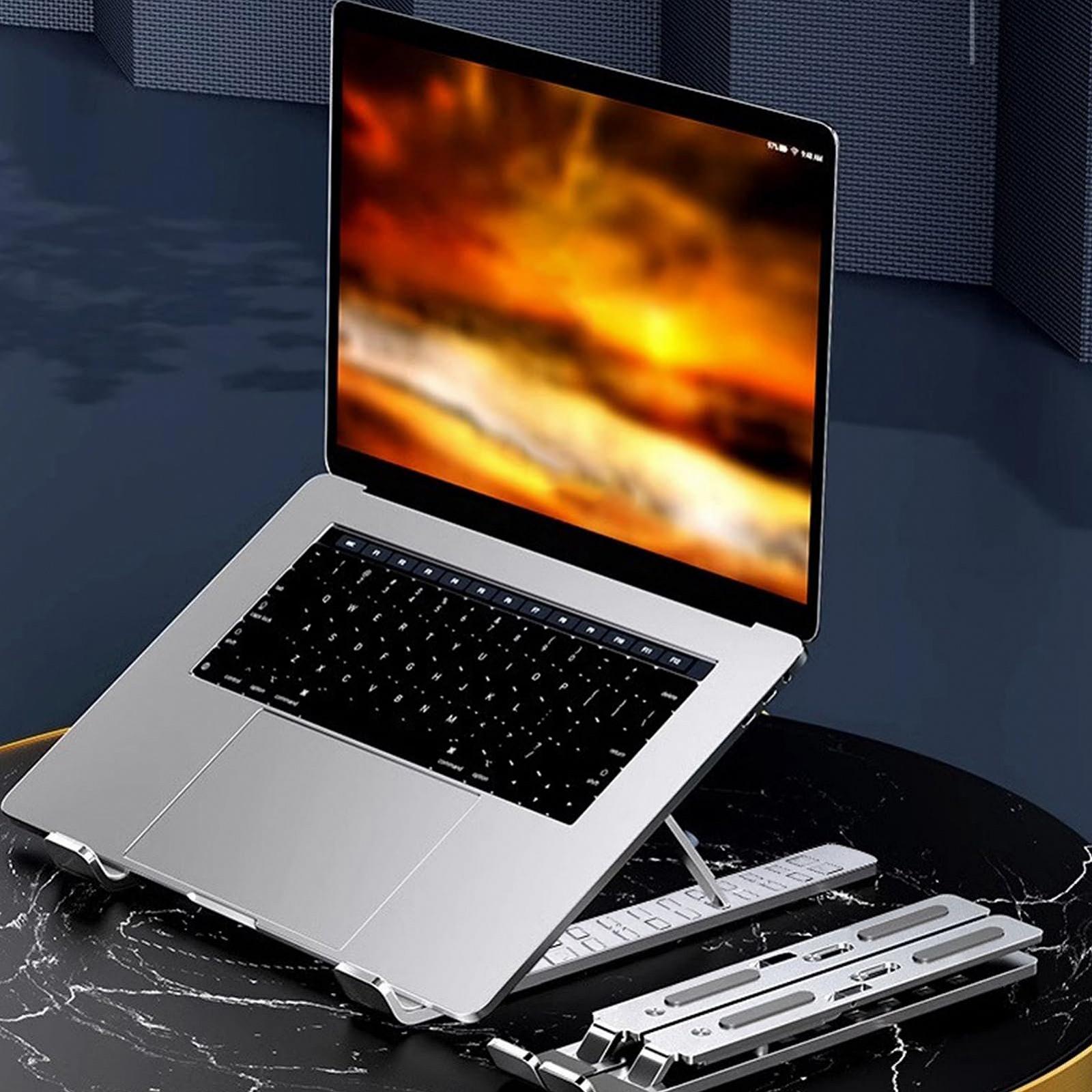 Підставка для ноутбука складана портативна алюмінієва з регульованою висотою D Mount Bracket, фото №3