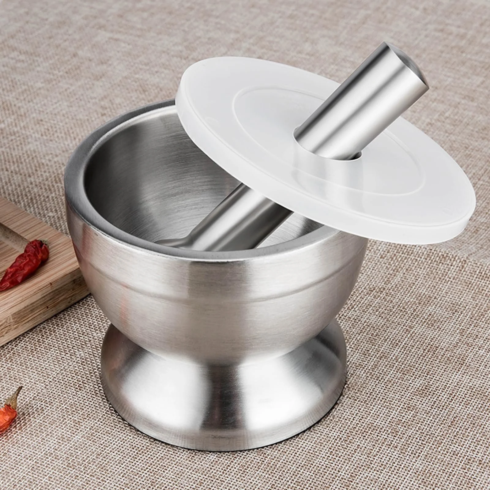 Прес для часнику з чашею з нержавіючої сталі, фото №7
