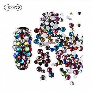 3D, 800 шт. Камені, стрази, смола, золото, метал, різнокольорові, для жінок та дівчат synthetic.ua - Фото 1