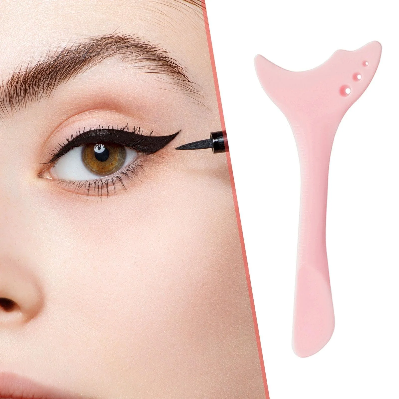 Трафарет для подводки Colcolo, начинающий инструмент, инструмент для помощи в макияже глаз, многофункциональный, фото №2