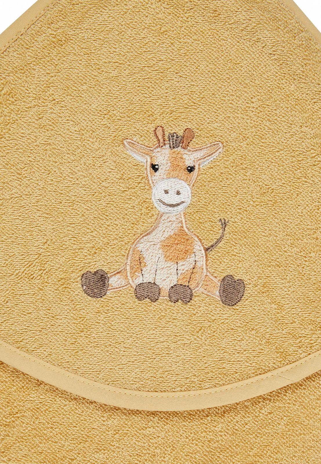 Рушник для ванни з капюшоном Sterntaler Baby Жираф Kaya 80 x 80 см, охра, фото №4