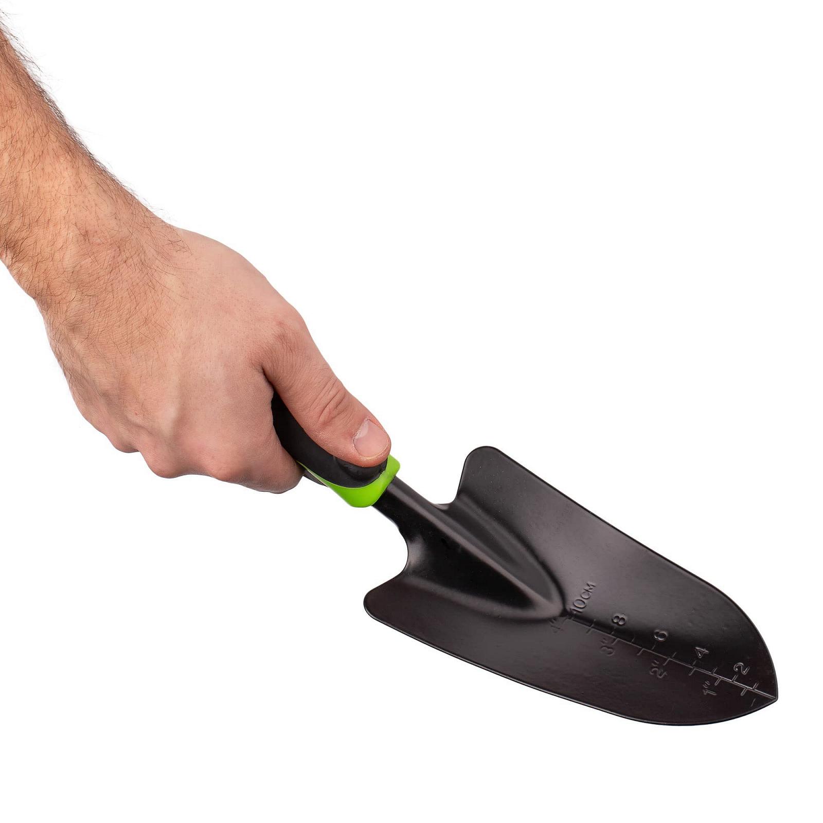 Лопатка стальная Mivos для посадки и пересадки, 8 см, черный и зеленый, фото №9