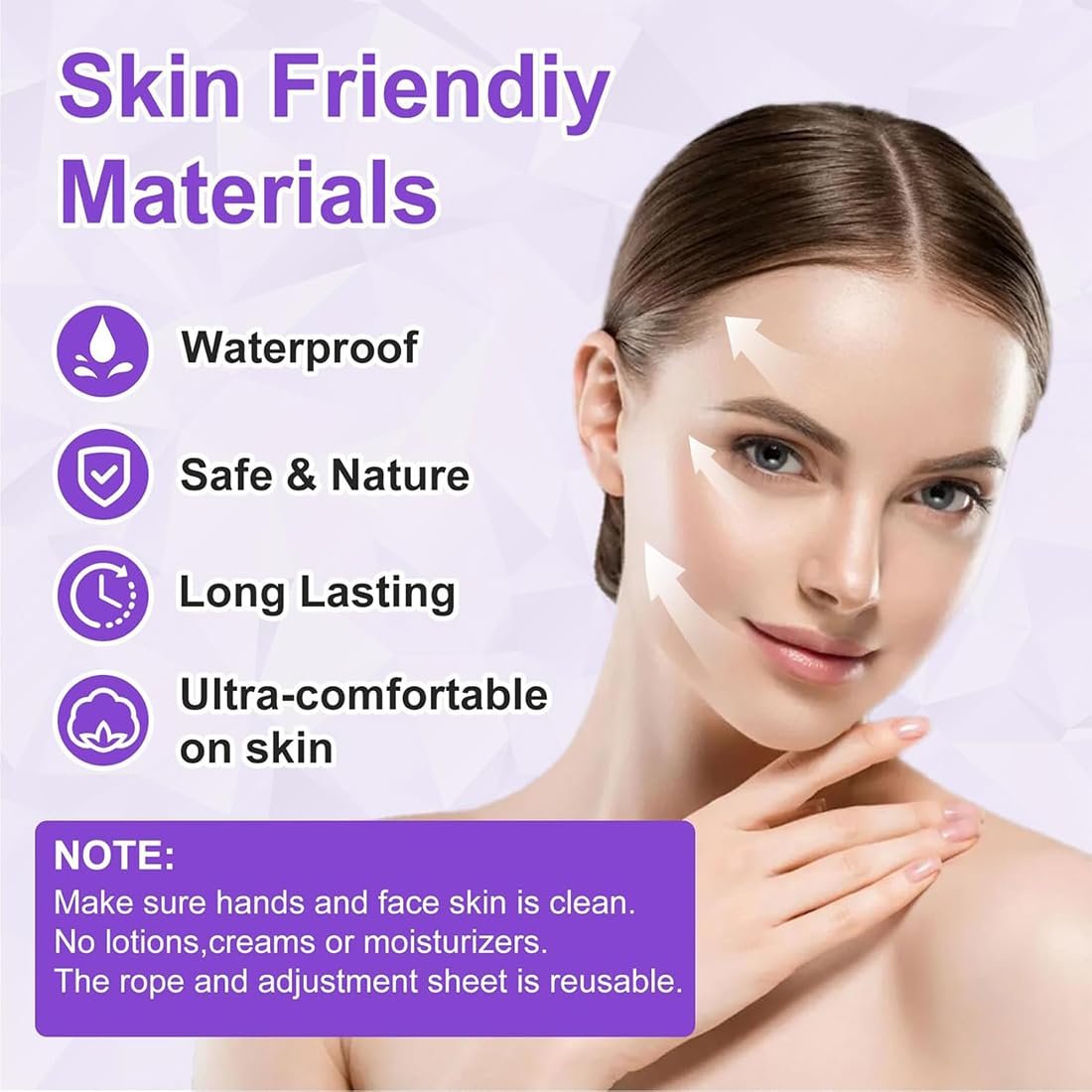 Набір стрічок для підтяжки обличчя GGUFAY, 20 штук + 4 підйомні шнури, фото №2