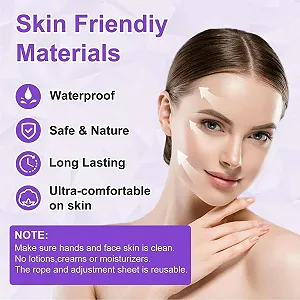 Набір стрічок для підтяжки обличчя GGUFAY, 20 штук + 4 підйомні шнури synthetic.ua - Фото 1