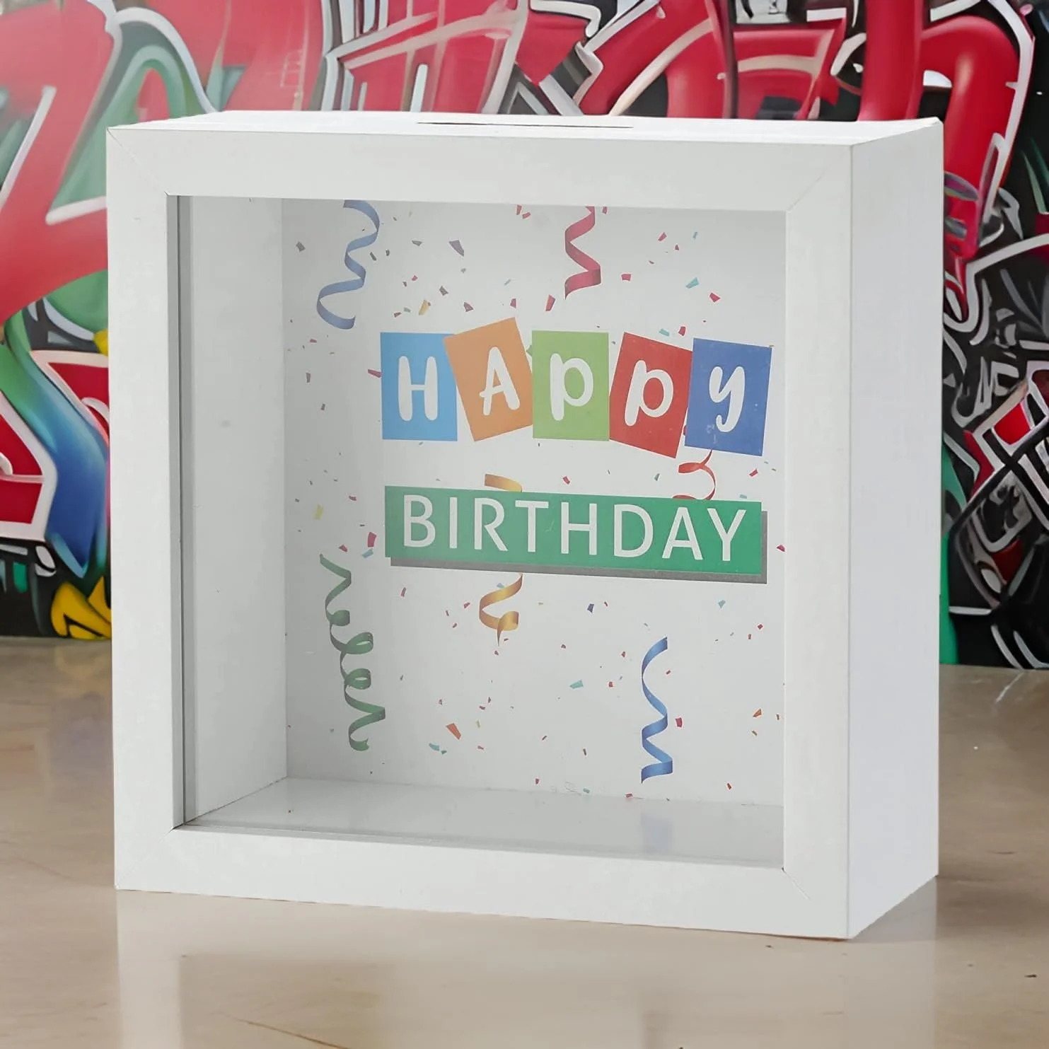 Скарбничка MC-Trend Happy Birthday дерев'яна для подарунка, фото №6